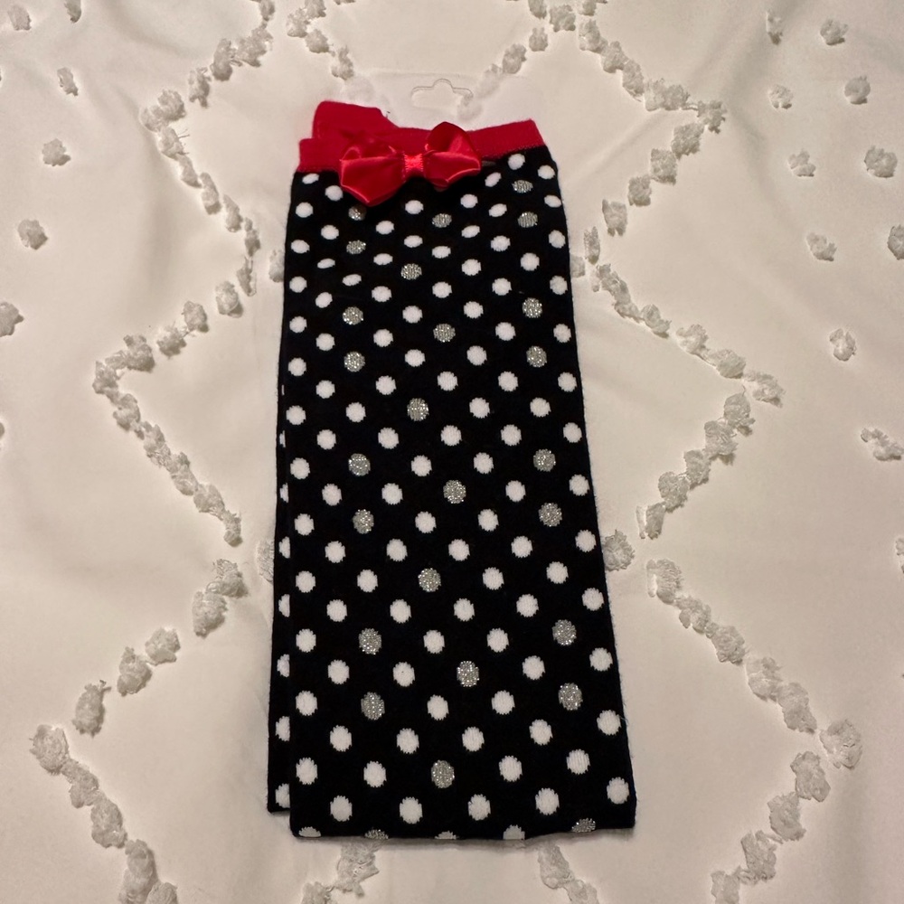 NWT Disney Parks Minnie Mouse Knee High Polka Dot Socks